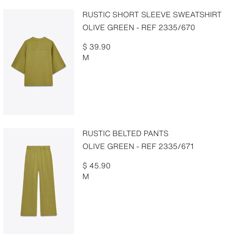 ZARA Sweatshirt and wide leg pant